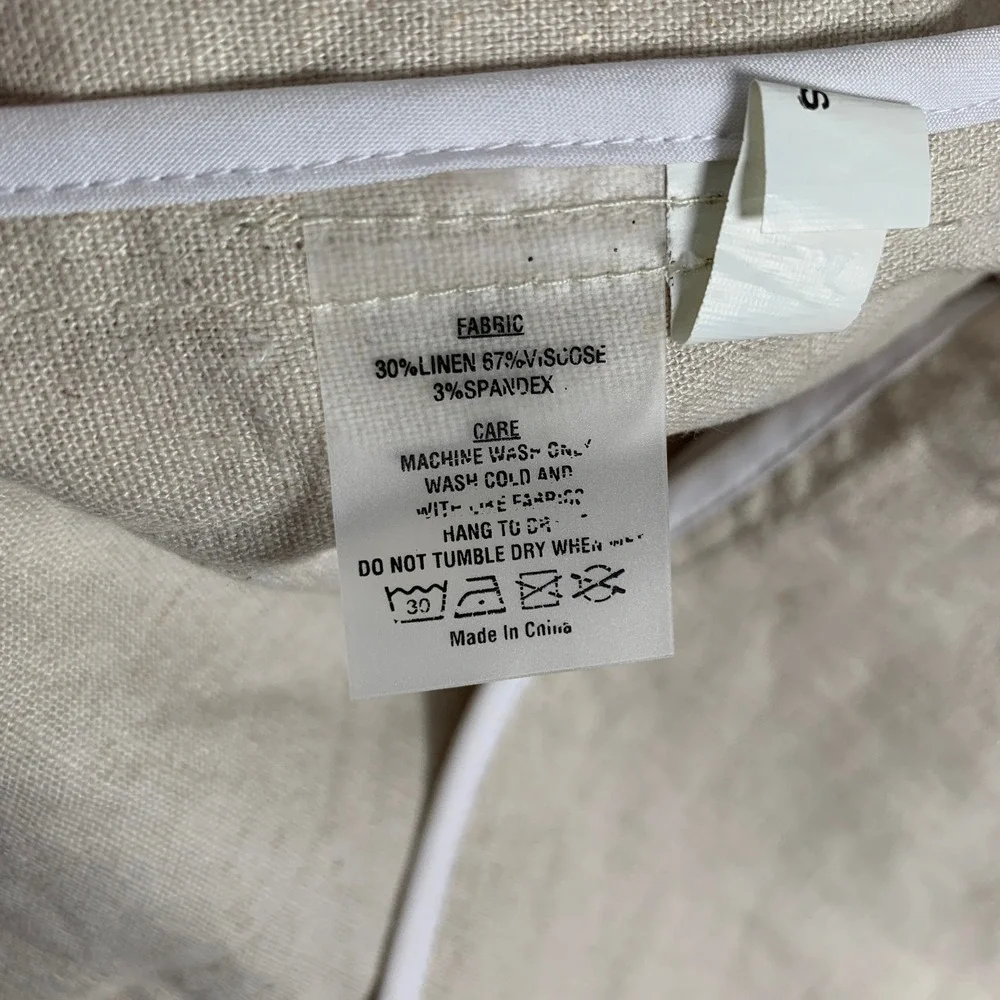 State & Liberty Blazer Men 42 Linen Cream Unstructered Performance Sport Coat